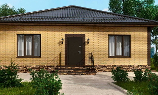 Проекты одноэтажных домов из кирпича | Строй-Кпс - Копейск от 3558 рублей